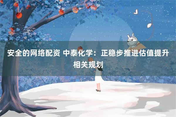安全的网络配资 中泰化学：正稳步推进估值提升相关规划