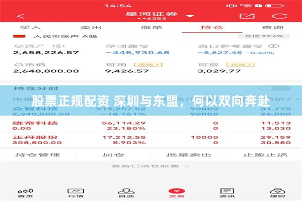股票正规配资 深圳与东盟，何以双向奔赴