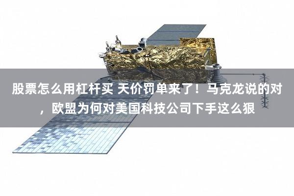 股票怎么用杠杆买 天价罚单来了！马克龙说的对，欧盟为何对美国科技公司下手这么狠
