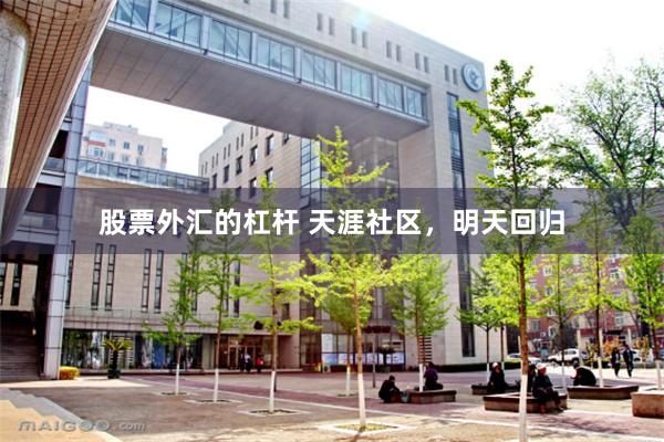 股票外汇的杠杆 天涯社区,明天回归