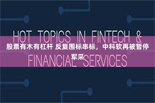 股票有木有杠杆 反复围标串标，中科软再被暂停军采