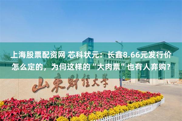 上海股票配资网 芯科状元：长鑫8.66元发行价怎么定的，为何这样的“大肉票”也有人弃购？