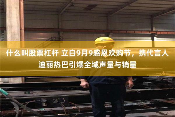 什么叫股票杠杆 立白9月9感恩欢购节，携代言人迪丽热巴引爆全域声量与销量