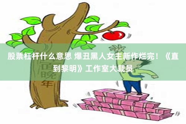 股票杠杆什么意思 爆丑黑人女主新作烂完！《直到黎明》工作室大裁员